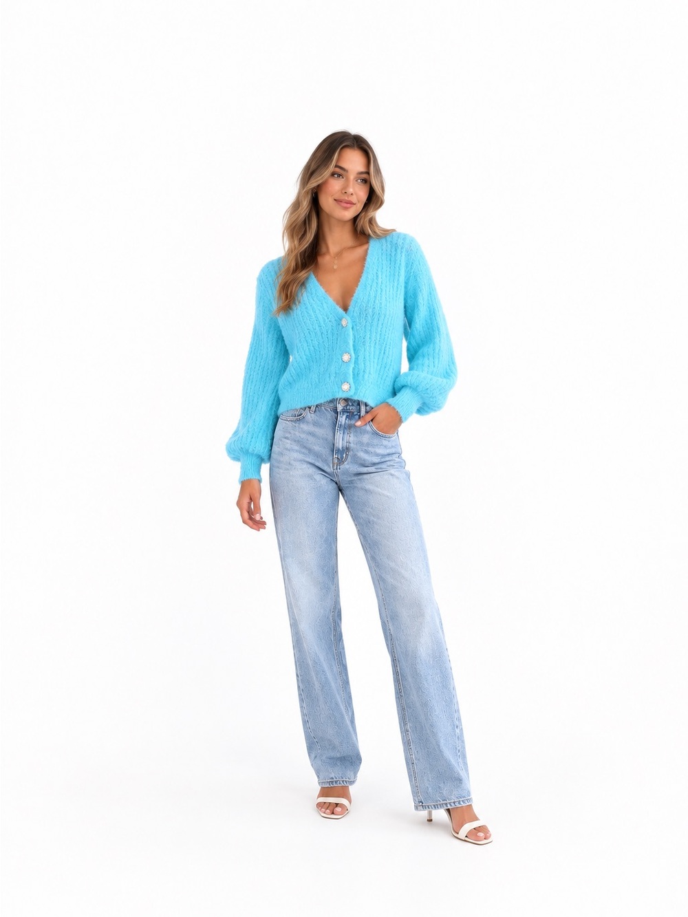 Show Me Your Mumu Clemmie Cardigan – Highlighter Blue | Size Small | NWT